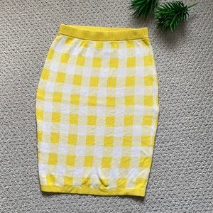 Kersh 81 nineteen plaid pencil skirt cotton knit